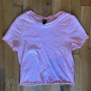 Wild Fable coral crop top, size M